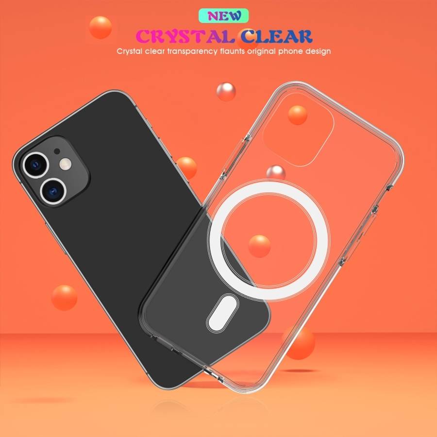 For iPhone SE 2020 / 8 Magsafe Case Simple Magnetic Ring All-inclusive Clear Crystal Acrylic PC +...