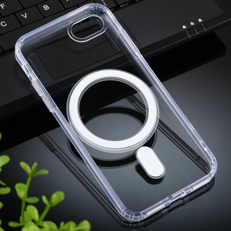 For iPhone SE 2020 / 8 Magsafe Case Simple Magnetic Ring All-inclusive Clear Crystal Acrylic PC +...