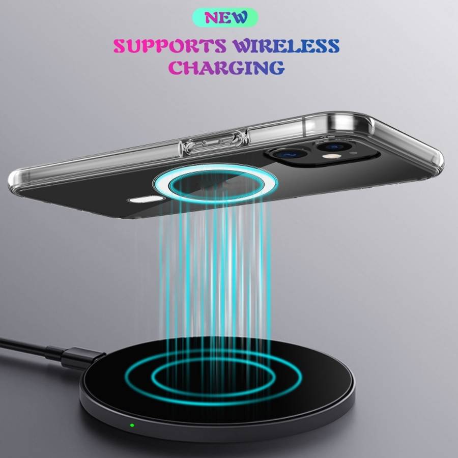 For iPhone SE 2020 / 8 Magsafe Case Simple Magnetic Ring All-inclusive Clear Crystal Acrylic PC +...