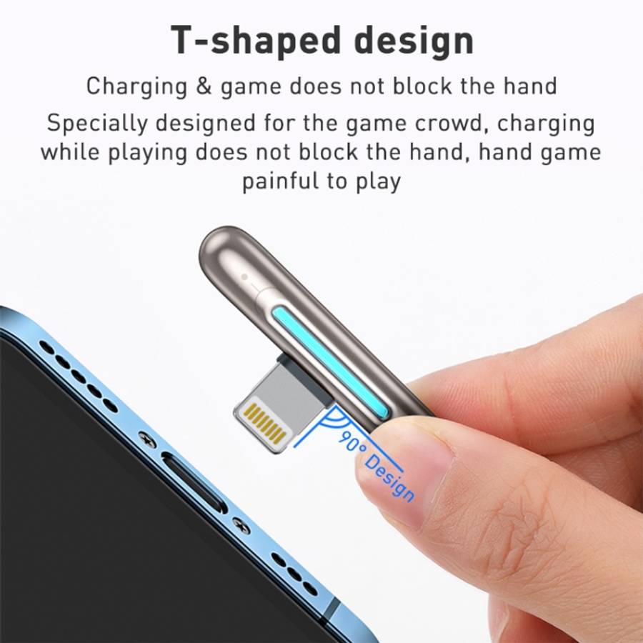 ROCK RCB0811 M3 20W USB-C/Type-C to 8 Pin Zinc Alloy Fast Charging Mobile Game Data Cable, Length...