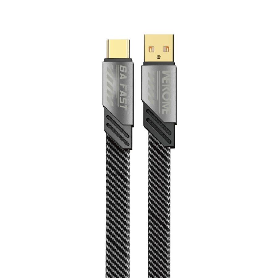 WK WDC-190a Mech Series 6A USB to USB-C/Type-C Fast Charge Data Cable, Length: 1m, USB to USB-C/T...