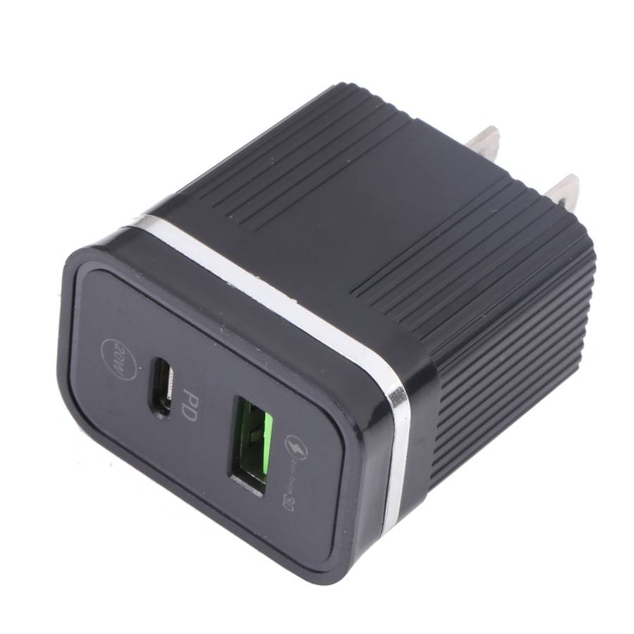 46-A2C2 20W PD + QC3.0 USB Multifunction Fast Charger,US Plug, US Plug