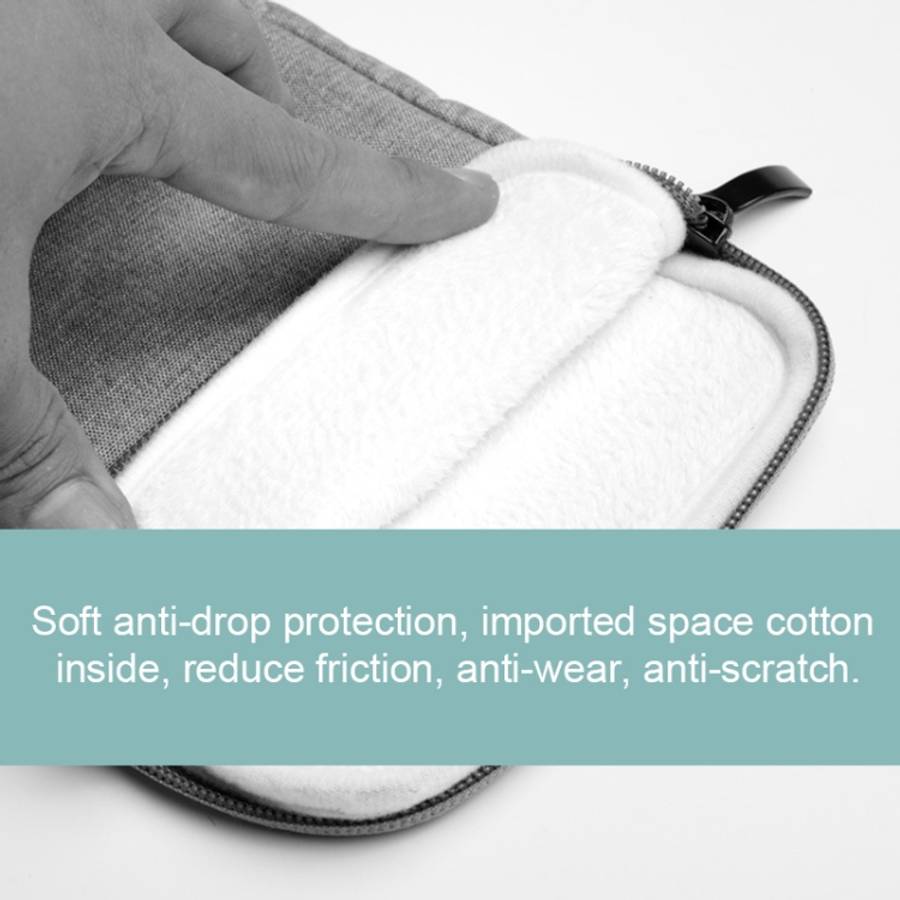 Shockproof Canvas + Space Cotton + Plush Protective Bag for iPad Mini 5 2019