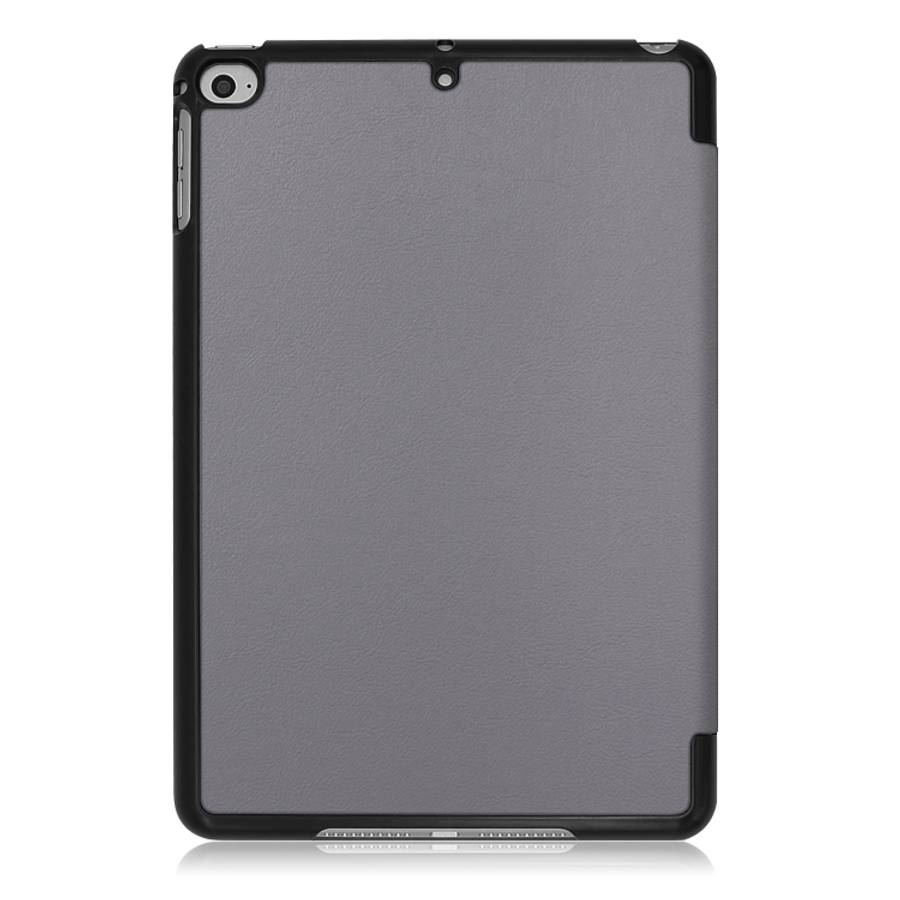 Custer Texture Horizontal Flip Leather Case for  iPad Mini 2019 &amp; Mini 4, with Three-folding ...