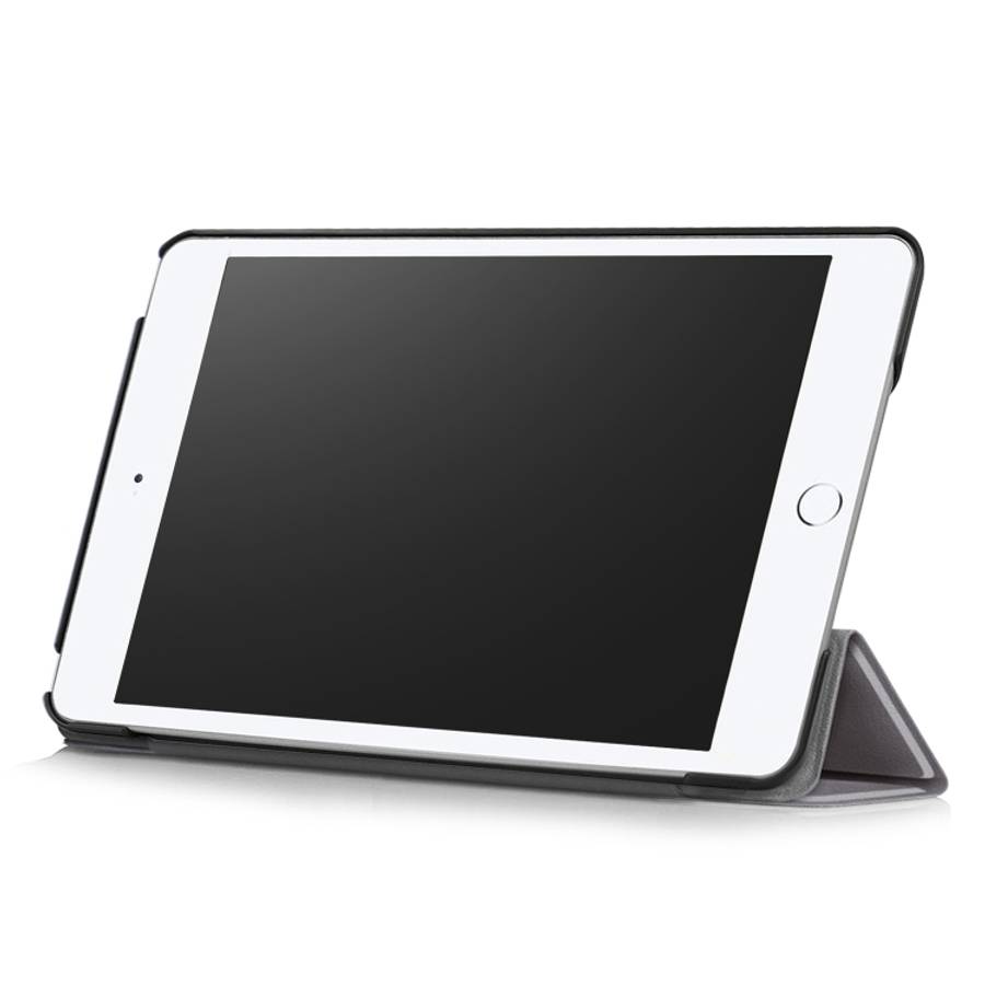 Custer Texture Horizontal Flip Leather Case for  iPad Mini 2019 &amp; Mini 4, with Three-folding ...