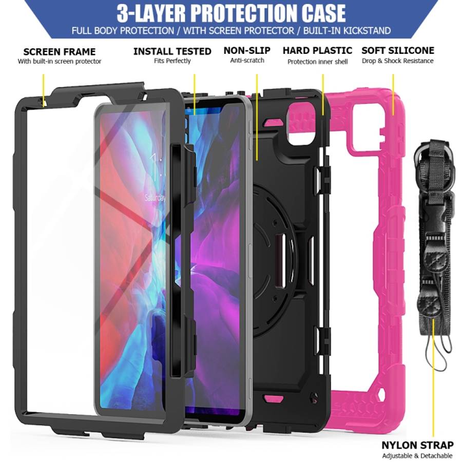 For iPad Pro 11 inch (2018) / Pro 11 inch (2020) Shockproof Colorful Silica Gel + PC Protective T...
