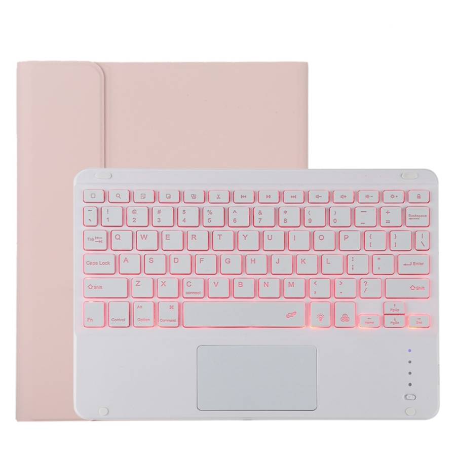 TG11BCS Detachable Bluetooth White Keyboard Microfiber Leather Tablet Case for iPad Pro 11 inch (...