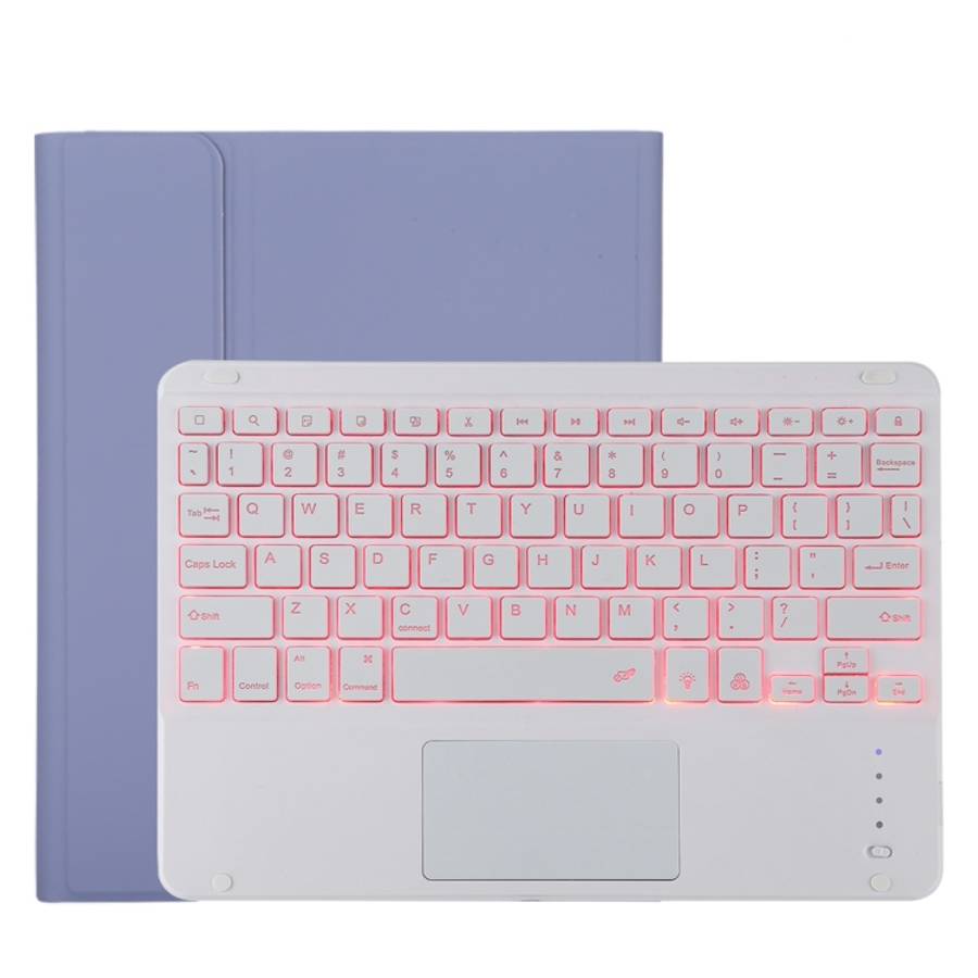 TG11BCS Detachable Bluetooth White Keyboard Microfiber Leather Tablet Case for iPad Pro 11 inch (...