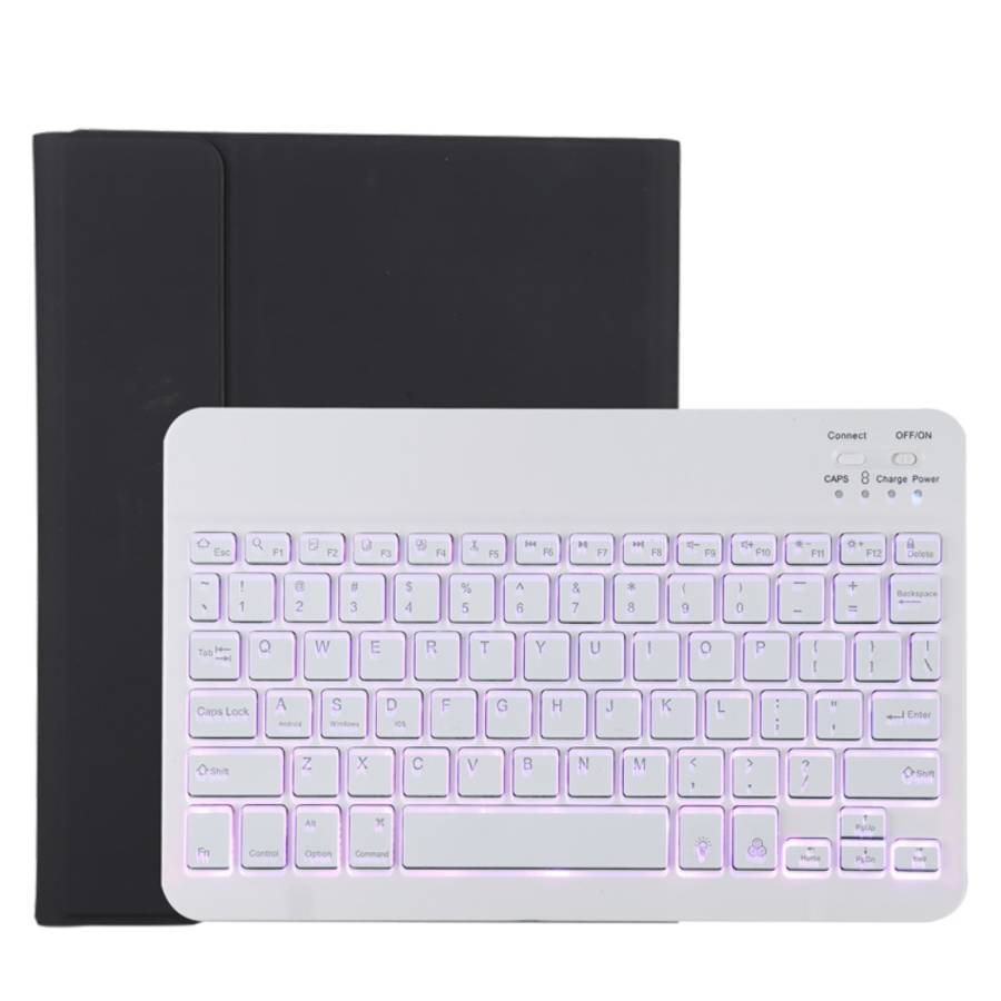 TG11BS Detachable Bluetooth White Keyboard Microfiber Leather Tablet Case for iPad Pro 11 inch (2...