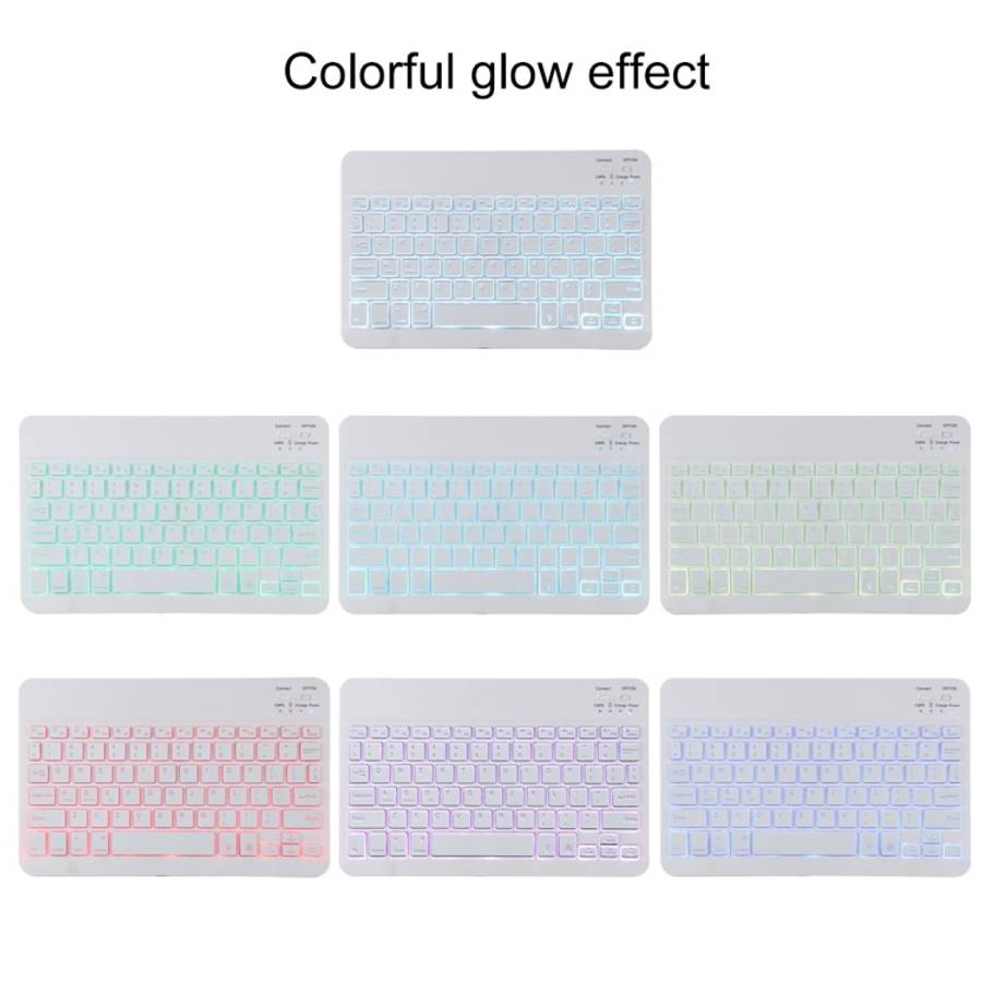 TG11BS Detachable Bluetooth White Keyboard Microfiber Leather Tablet Case for iPad Pro 11 inch (2...