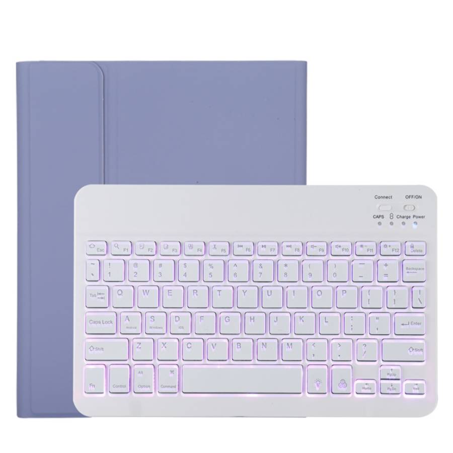 TG11BS Detachable Bluetooth White Keyboard Microfiber Leather Tablet Case for iPad Pro 11 inch (2...