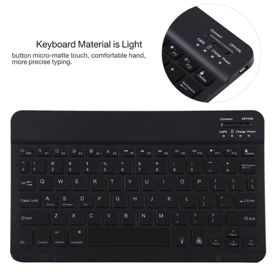 TG11BS Detachable Bluetooth Black Keyboard + Microfiber Leather Tablet Case for iPad Pro 11 inch ...