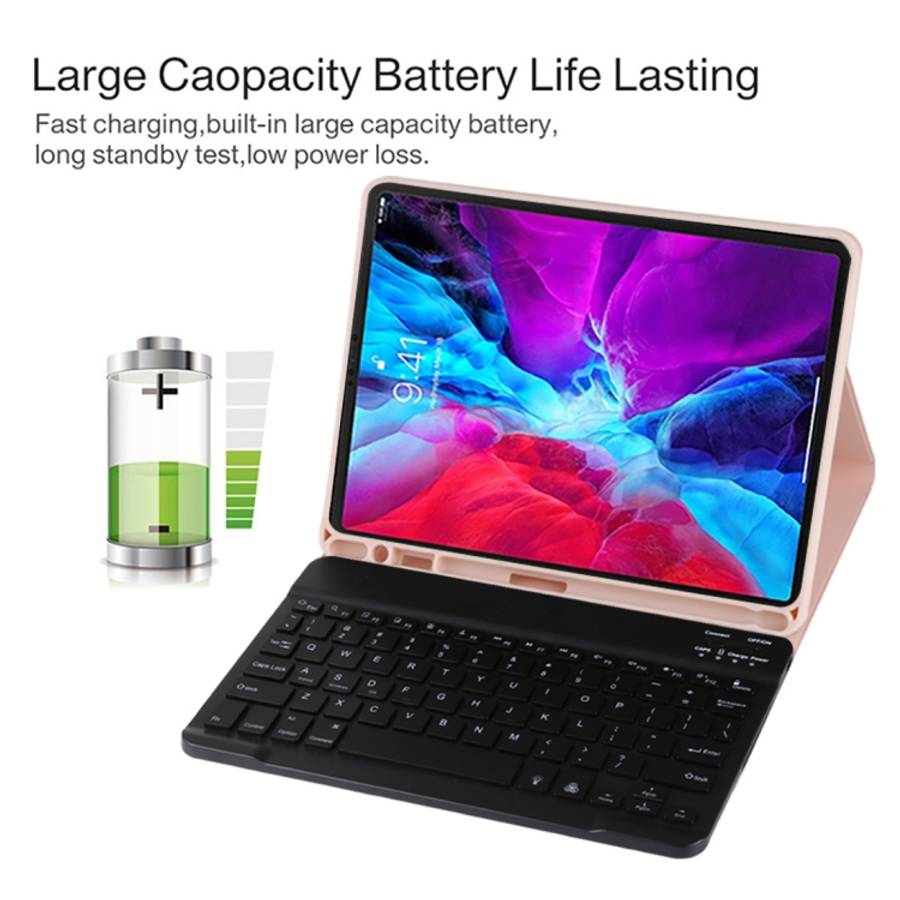 TG11BS Detachable Bluetooth Black Keyboard + Microfiber Leather Tablet Case for iPad Pro 11 inch ...