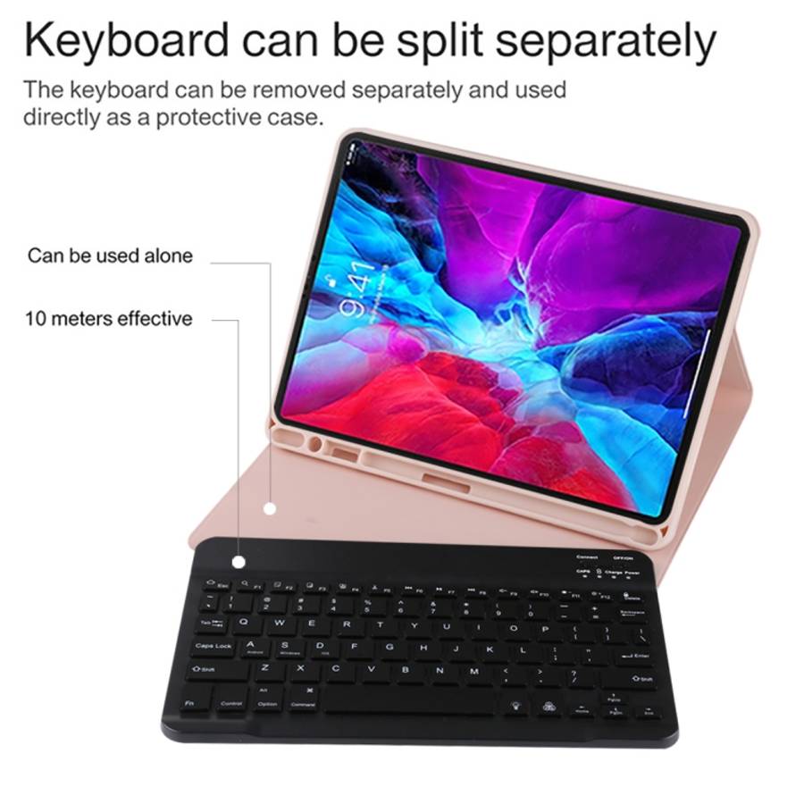 TG11BS Detachable Bluetooth Black Keyboard + Microfiber Leather Tablet Case for iPad Pro 11 inch ...