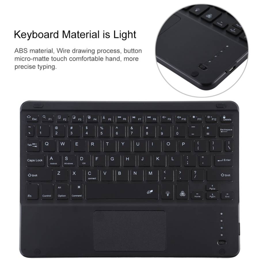 TG-102BCS Detachable Bluetooth Black Keyboard + Microfiber Leather Tablet Case for iPad 10.2 inch...