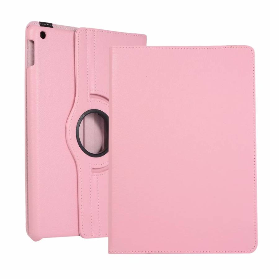 For iPad 10.2 / iPad Air 2019 10.5 / iPad 10.2 2020 Litchi Texture Horizontal Flip 360 Degrees Ro...