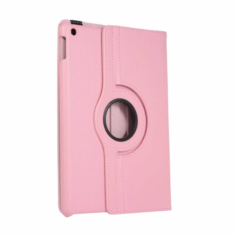 For iPad 10.2 / iPad Air 2019 10.5 / iPad 10.2 2020 Litchi Texture Horizontal Flip 360 Degrees Ro...