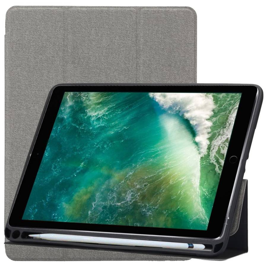 Cloth Texture Pattern Horizontal Flip Leather Case for iPad Pro 10.5 inch ,with Three-folding Hol...