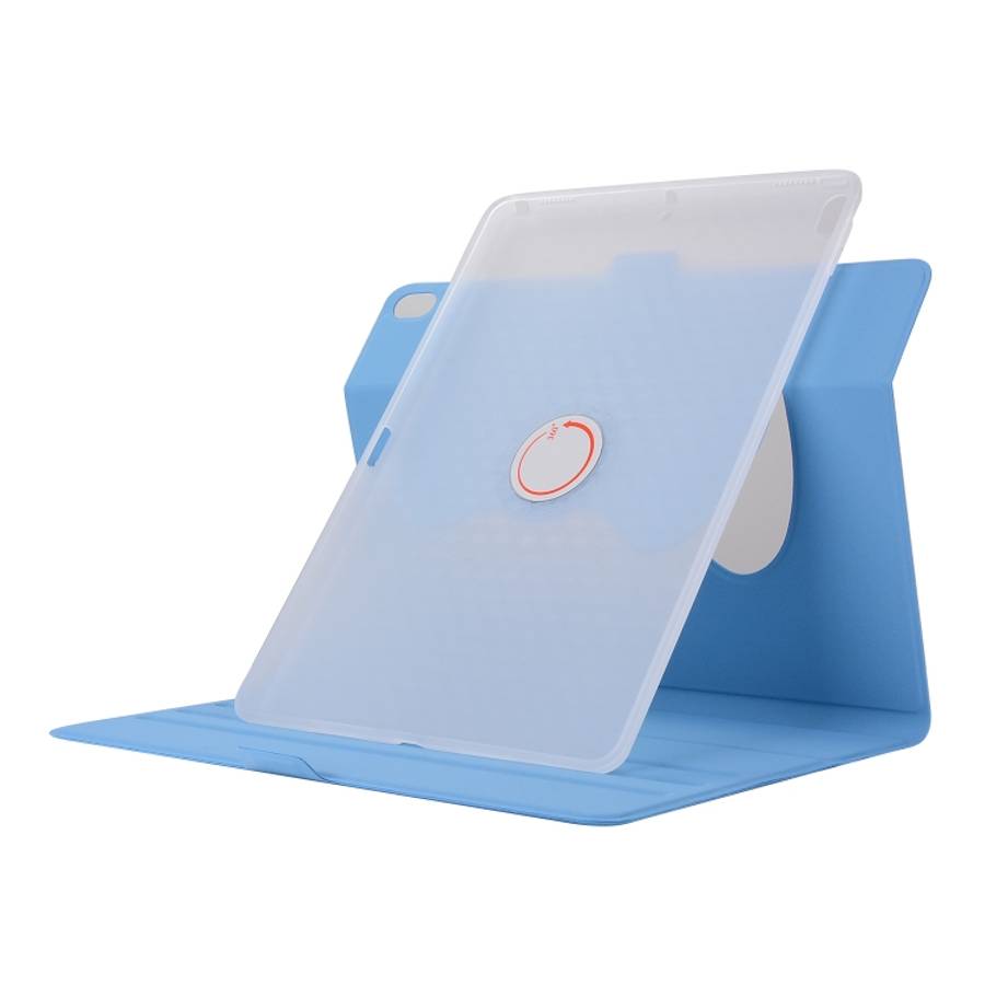 Horizontal Flip Solid Color Elastic Force Leather Case with 360 Degrees Rotation Holder for iPad ...