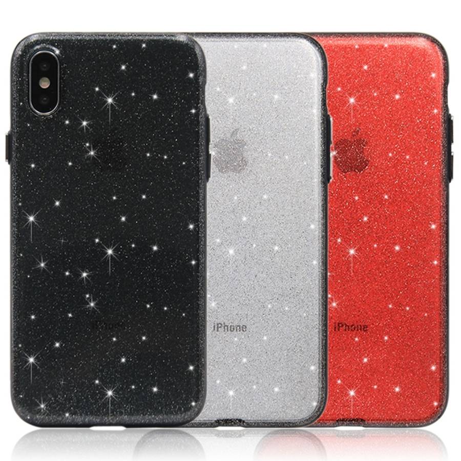 For iPhone X / XS Shimmering Powder PC Protective Back Cover Hard Case