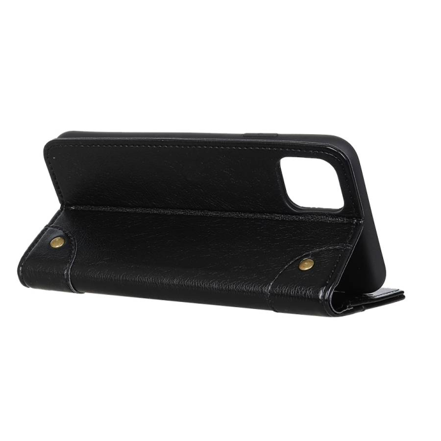 For iPhone 11 Pro Max Copper Buckle Nappa Texture Horizontal Flip Leather Case, with Holder &amp;...