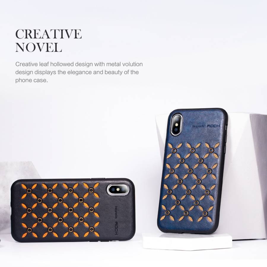 For iPhone XS Max ROCK Origin Series Business TPU + PU Protective Case, For XS Max
