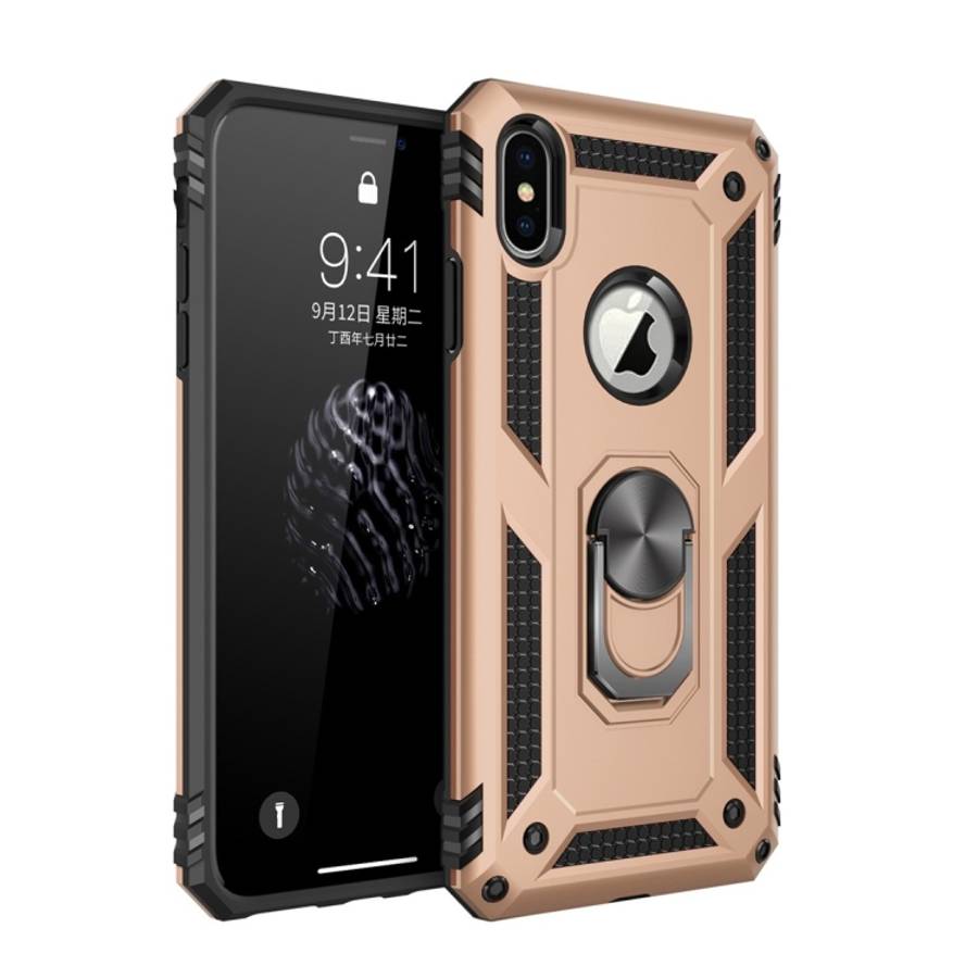 For iPhone X / XS Sergeant Armor Shockproof TPU + PC Protective Case with 360 Degree Rotation Hol...