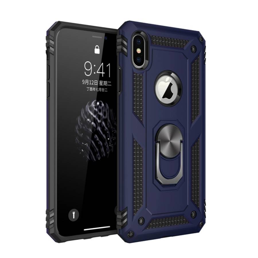 For iPhone X / XS Sergeant Armor Shockproof TPU + PC Protective Case with 360 Degree Rotation Hol...