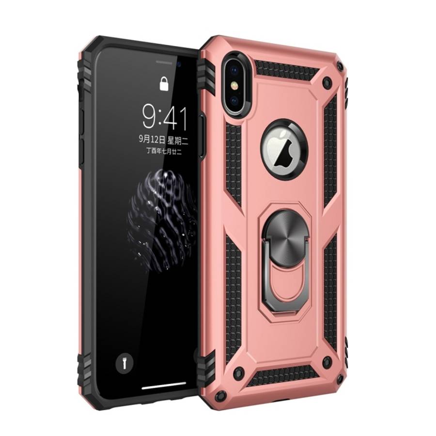 For iPhone X / XS Sergeant Armor Shockproof TPU + PC Protective Case with 360 Degree Rotation Hol...