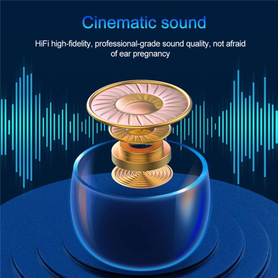 F9-9 TWS CVC8.0 Noise Cancelling Bluetooth Earphone with Charging Box, Support Touch Lighting Eff...