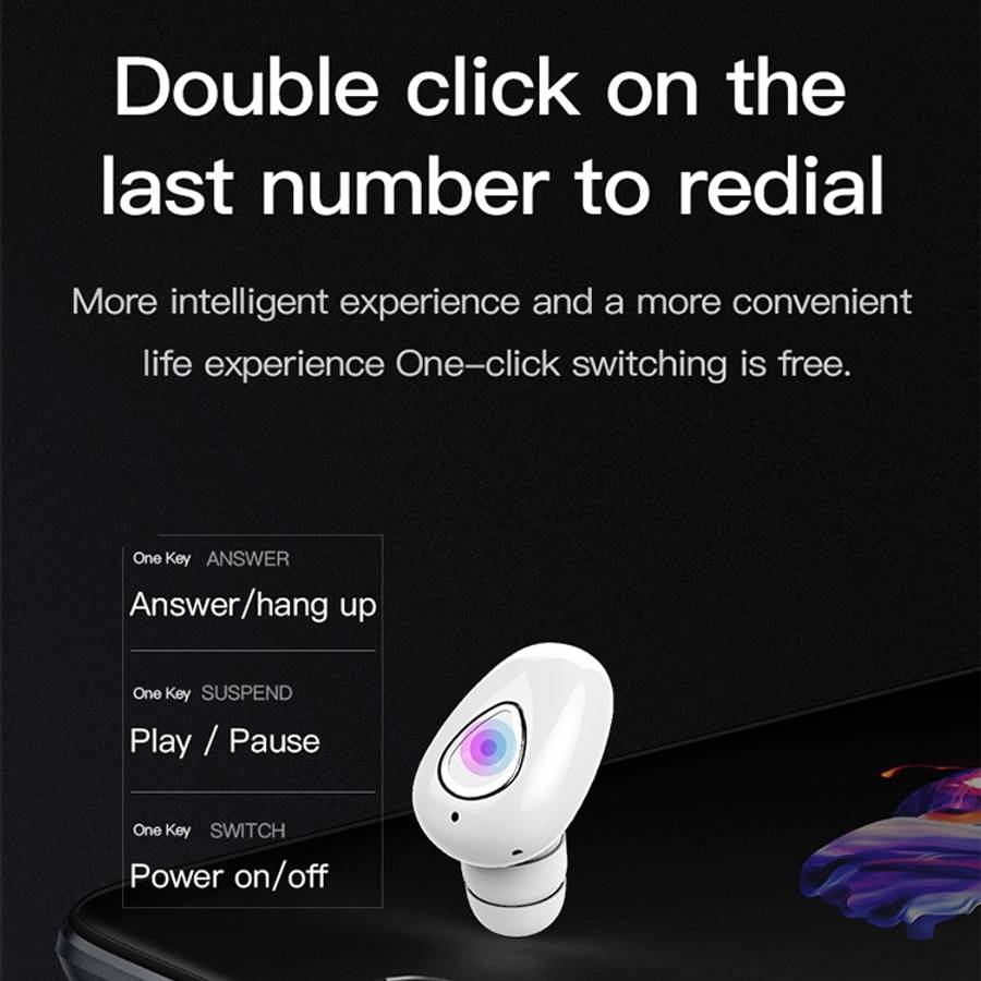 YX01 Sweatproof Bluetooth 4.1 Wireless Bluetooth Earphone with Charging Box, Support Memory Conne...