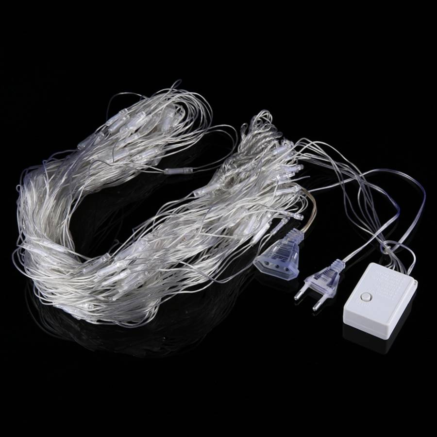 200 LEDs Reticular String Light with End Joint &amp; Multi-function Controller, Warm White EU Plu...
