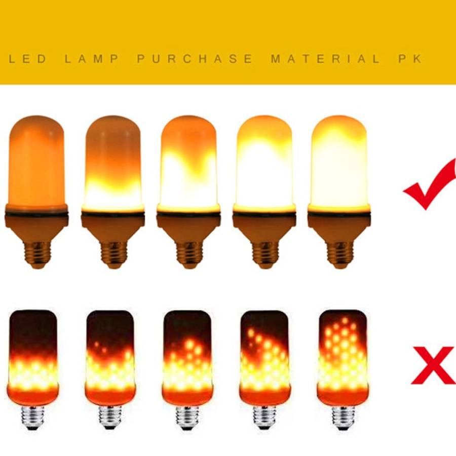E27 6W LED Simulated Flickering Flame Effect Light Bulb , 1400K with 3 Modes, AC 85-265V