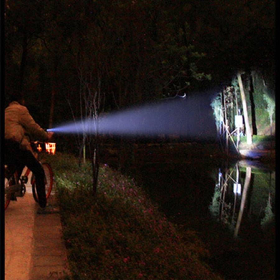KS-739 USB Charging Waterproof T6+XPE Fixed Focus LED Flashlight with 4-Modes