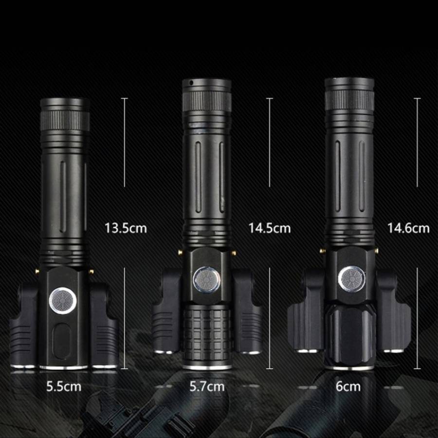 KS-739 USB Charging Waterproof T6+XPE Fixed Focus LED Flashlight with 4-Modes