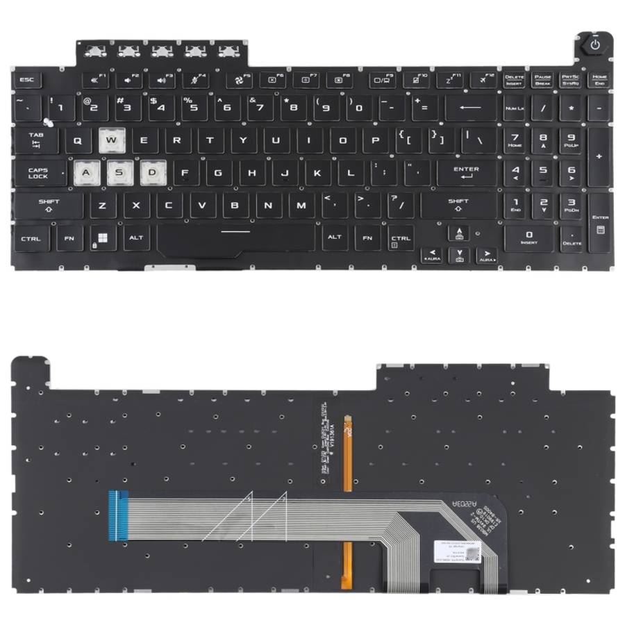 For Asus TUF Gaming F15 FX506 FA506 US Version Keyboard with Backlight