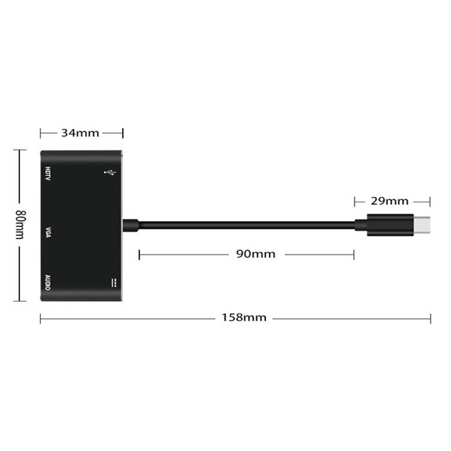 USB-C / Type-C to HDMI /VGA /USB 3.0 /PD Converter