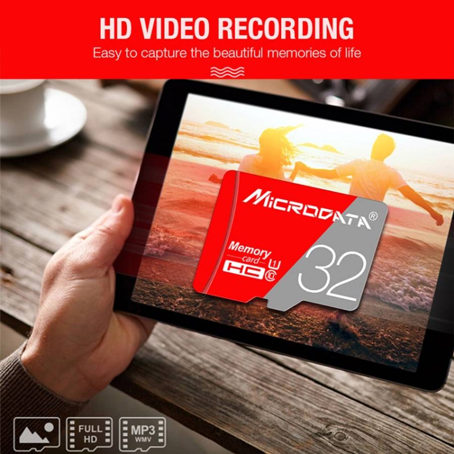 MICRODATA 128GB Class10 Red and Grey TF(Micro SD) Memory Card