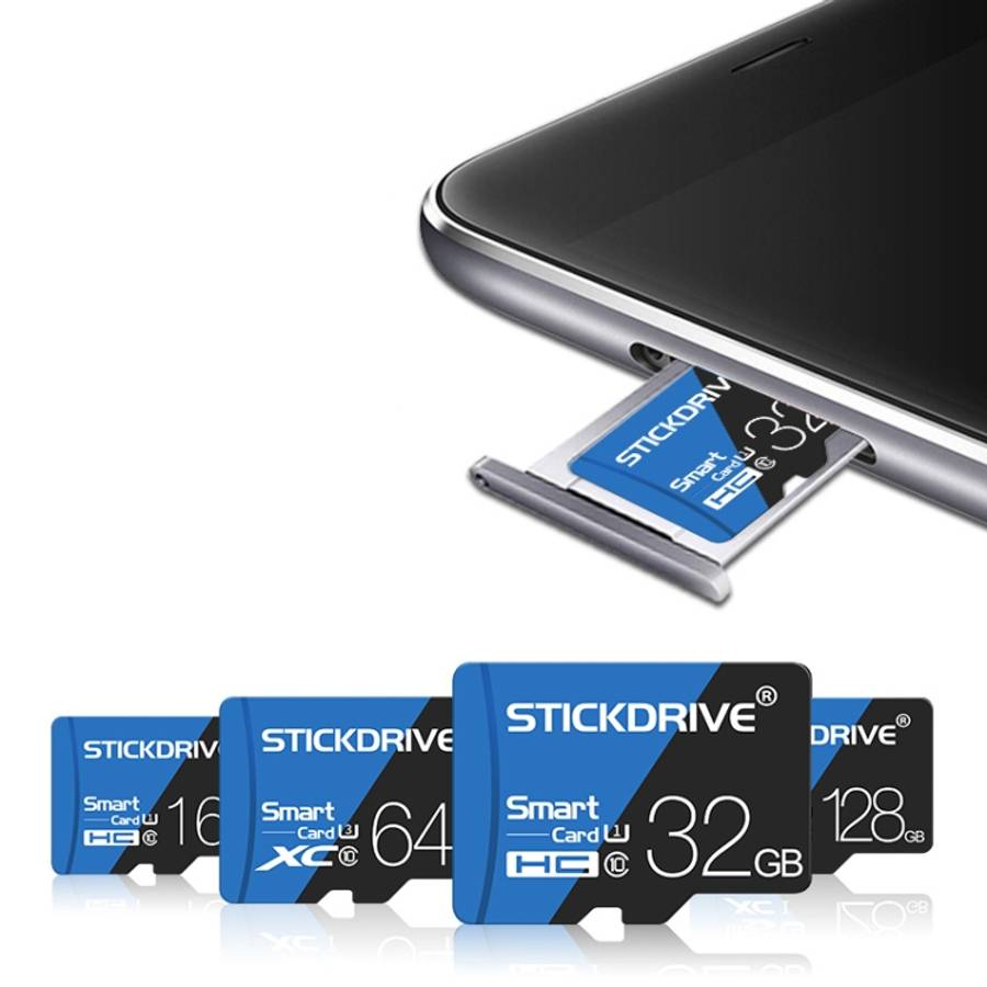 STICKDRIVE 128GB High Speed U3 Blue and Black TF(Micro SD) Memory Card