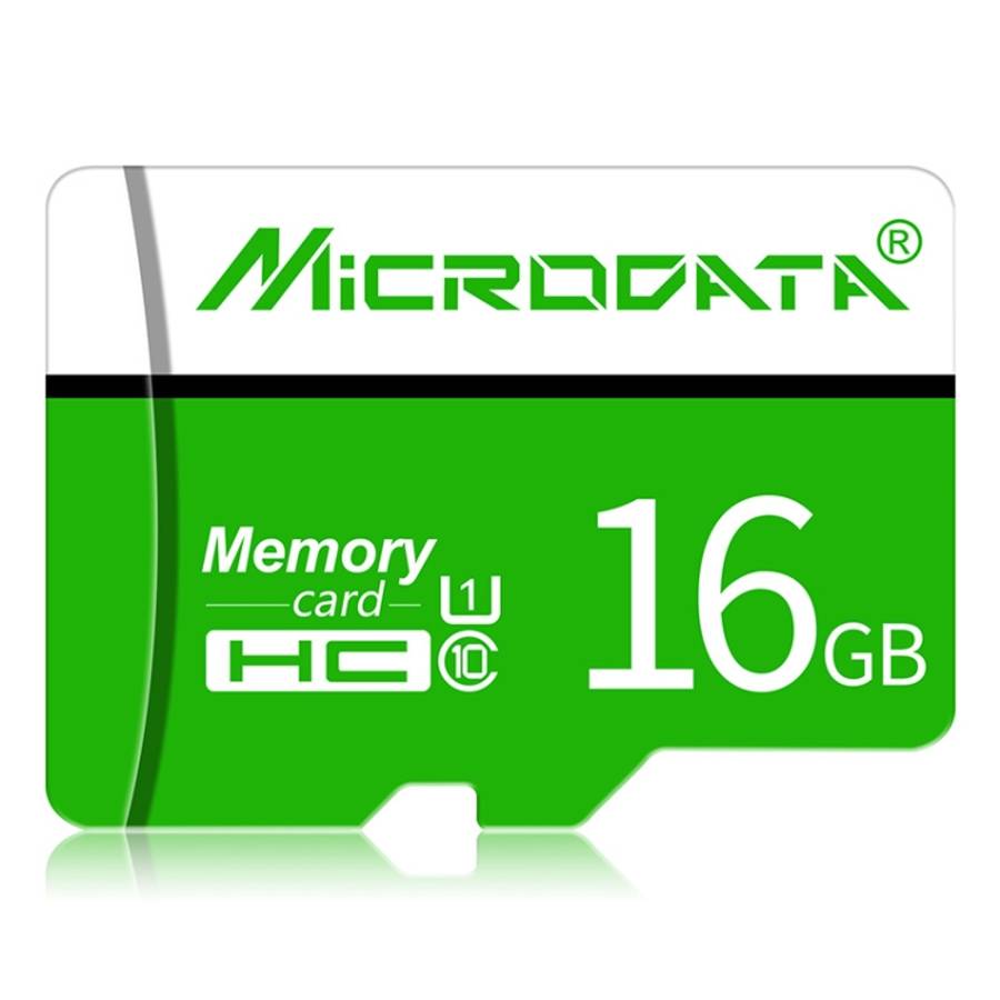 MICRODATA 16GB U1 Green and White TF(Micro SD) Memory Card