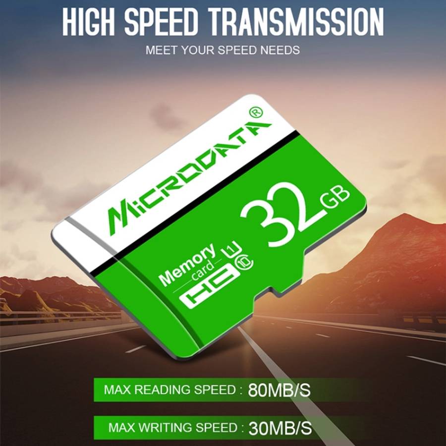 MICRODATA 16GB U1 Green and White TF(Micro SD) Memory Card