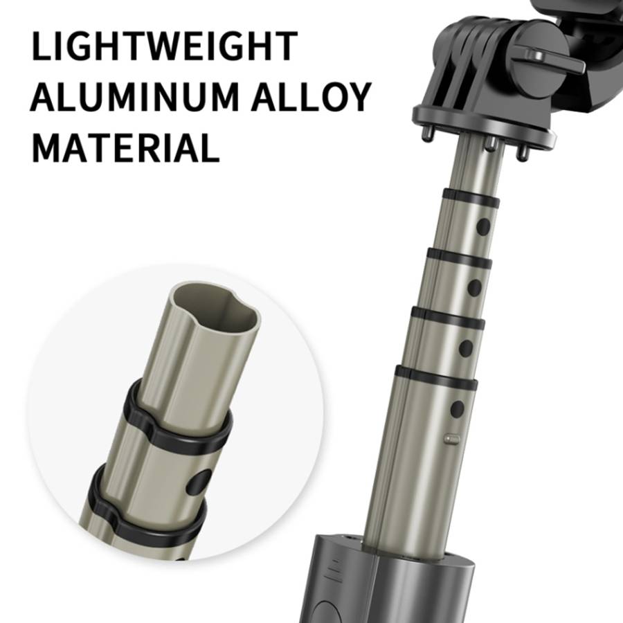 L03 Aluminum Alloy Foldable Bluetooth Tripod Selfie Stick, L03 Black
