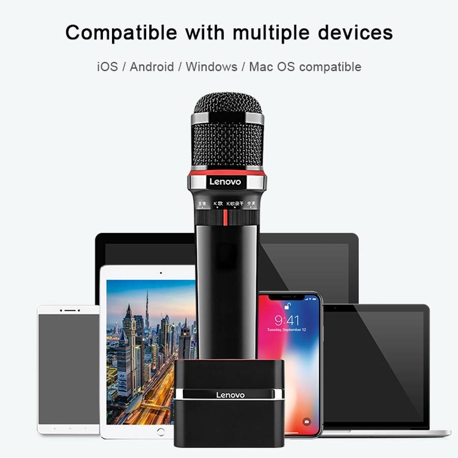 Original Lenovo UM20-U K Song Wireless Digital Microphone Live Recording Equipment with Wireless ...