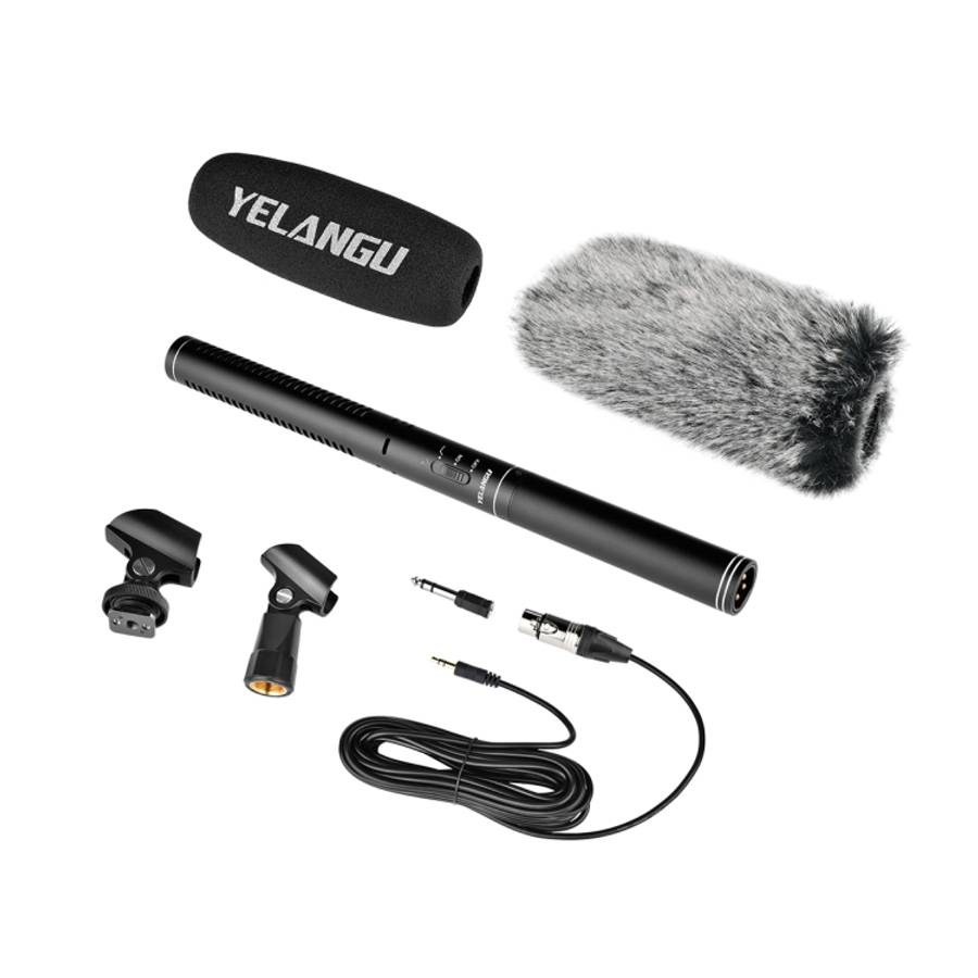 YELANGU YLG9933A MIC07 Professional Interview Condenser Video Shotgun Microphone with 6.5mm Audio...