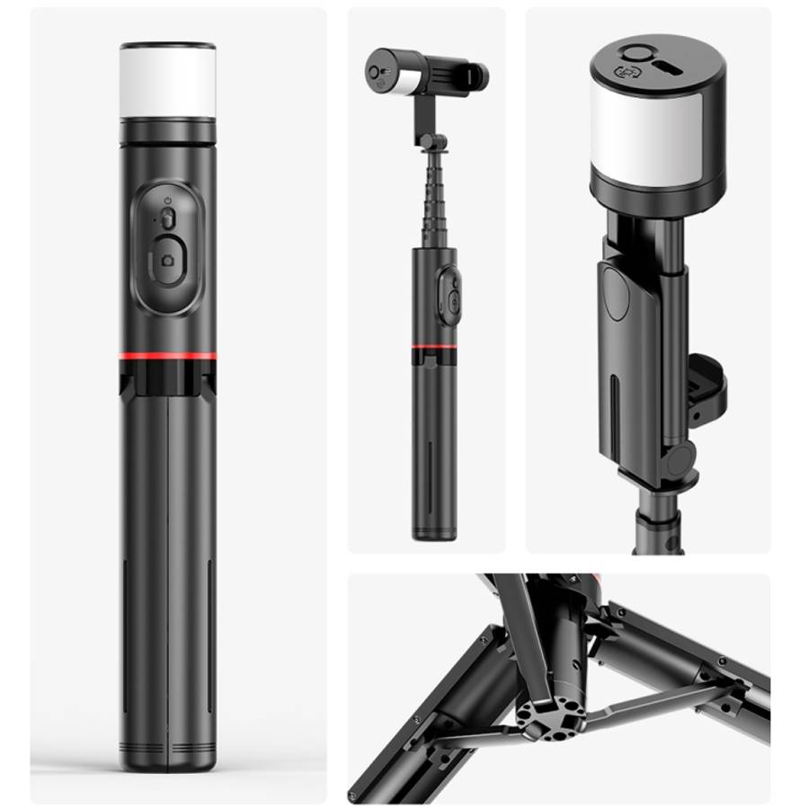 Q12s Bluetooth Remote Control Rotatable Fill Light Tripod Selfie Stick