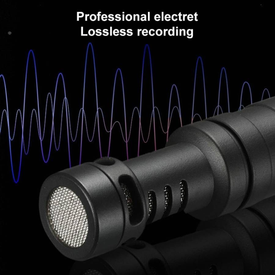 M30 Portable Wired Condenser Shotgun Microphone Trip Vlog Record Studio Video for Camera Phone