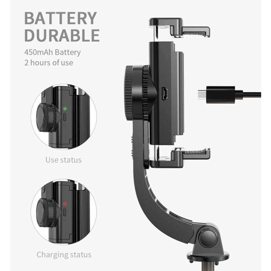 L08 Adjustable Gimbal Stabilize Bluetooth Self-timer Pole Tripod Selfie Stick