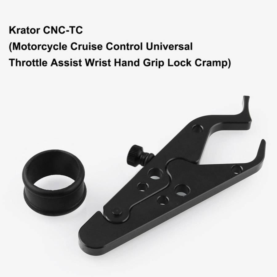 MB-OT312-BK Universal Motorcycle Modified Aluminum Throttle Control Clip Auxiliary Handle Fixed C...