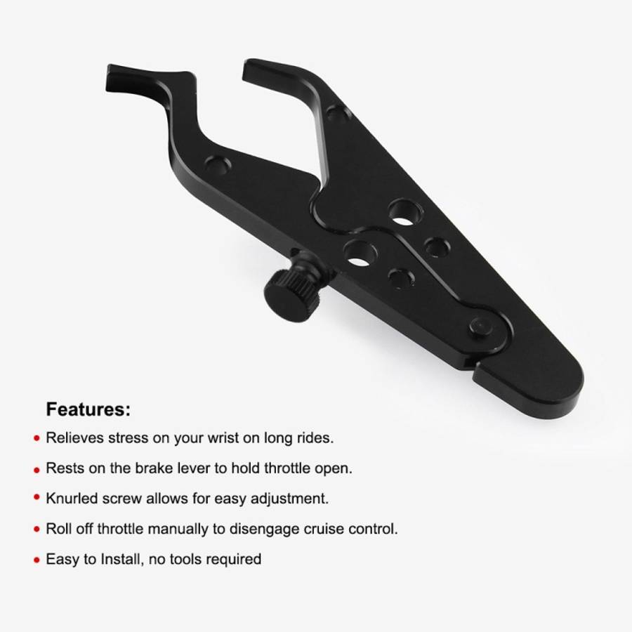 MB-OT312-BK Universal Motorcycle Modified Aluminum Throttle Control Clip Auxiliary Handle Fixed C...