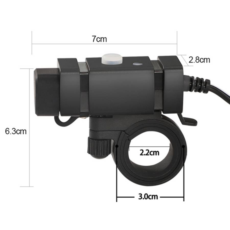 Motorcycle Mobile Phone Charger QC3.0 PD Fast Charge Charger U-type Terminal